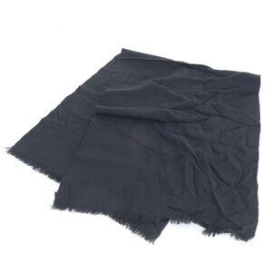 Prada Tagged Scarf Black Wool Shawl